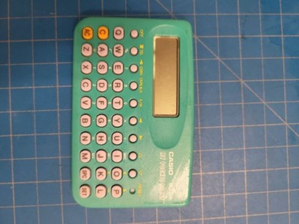 Casio DC-200 My Pocket Diary Calculator Green Vintage Retro Data Organizer Parts